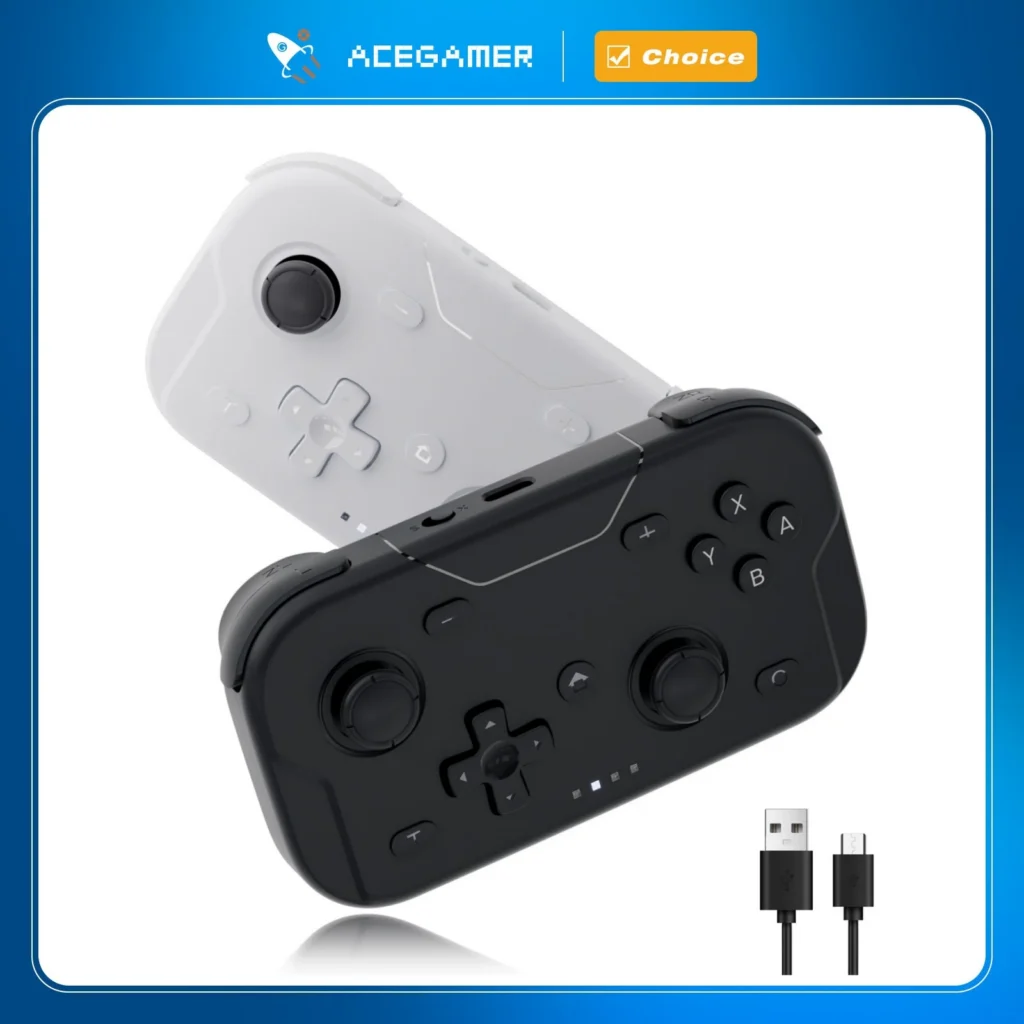 AceGamer Pocket Game Controller Portable Hall Joysticks 1000Hz Bluetooth Gamepad for Switch/Switch2/Android/iOS/PC/Steamdeck — AceGamer