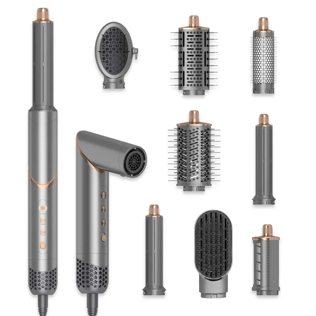 8 in 1 Handle Foldable Hair Dryer Portable Multifunctional Home Hair Dryer Folding Styling Comb Multi Hair Styler Hair Care — Generic