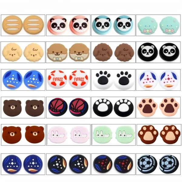 Silicone ThumbStick Grip Cap Cover For Playstation 5 PS5 Slim PS4 XBOX Series X/S ONES 360 E Gamepad Controller thumb grip caps — Silicone