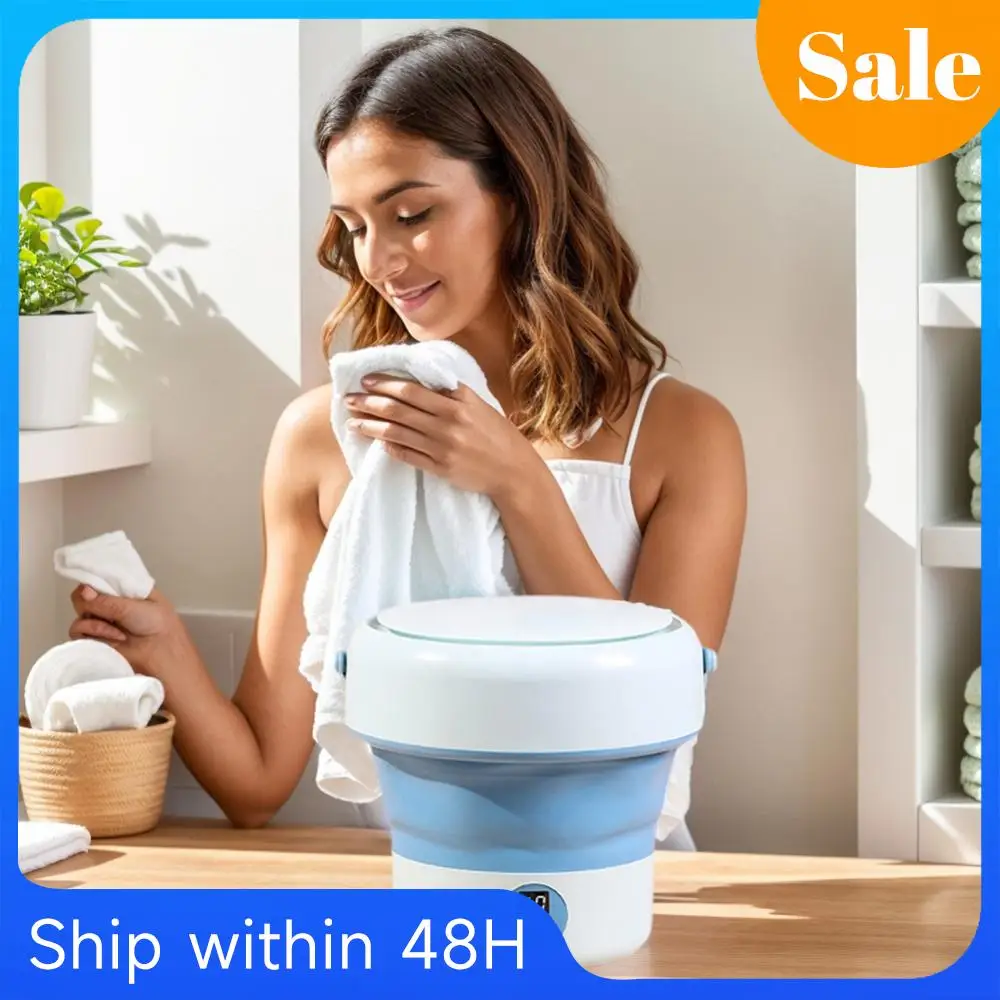 5L Mini Turbo Dishwasher On-Screen Countdown Foldable Vegetable Washing Machine Countertop Dishwasher Household — MAC