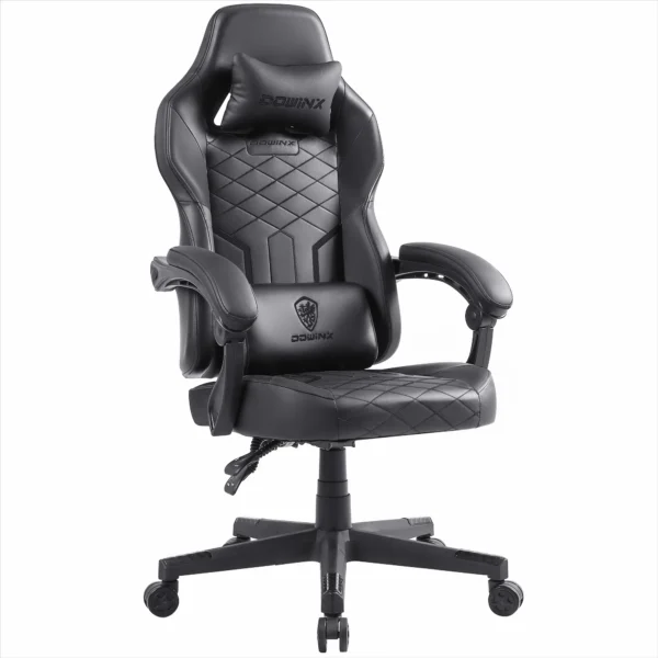 Dowinx Gaming Chair with Pocket Spring Cushion, Ergonomic Computer Chair High Back, Reclining Game Chair Pu Leather 350LBS — Ring