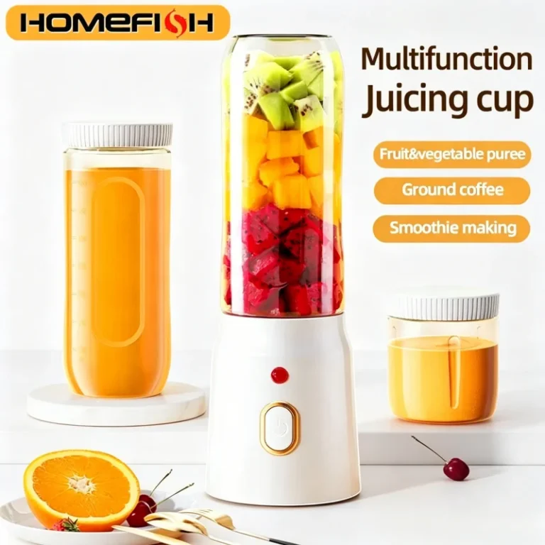 450ML High Power Electric Blender USB Rechargeable Cordless Juicer Cup Portable Mini Mixer for Fruit Juice Smoothie Milkshake — Generic