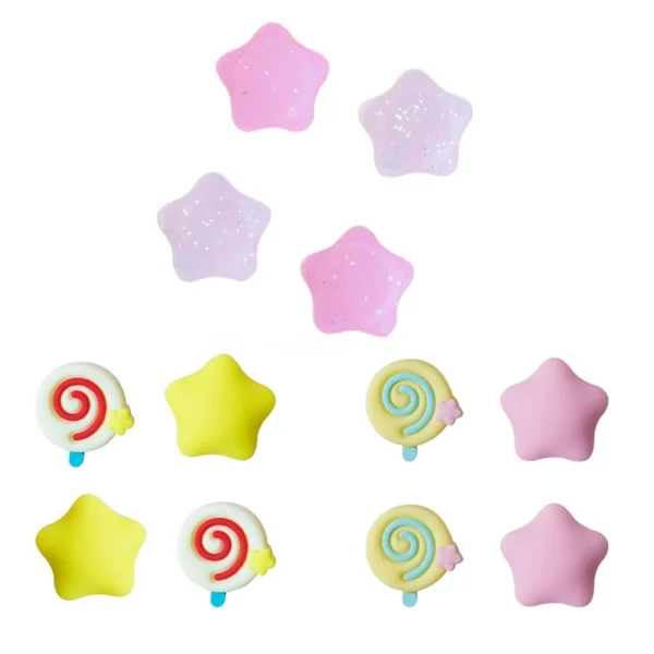 Lollipop Star Silicone Thumb Stick Grip Cap Cover For Nintendo Switch Oled NS Lite For Sony PS5 PS4 Pro PS3 Xbox One Series X/S — Sony
