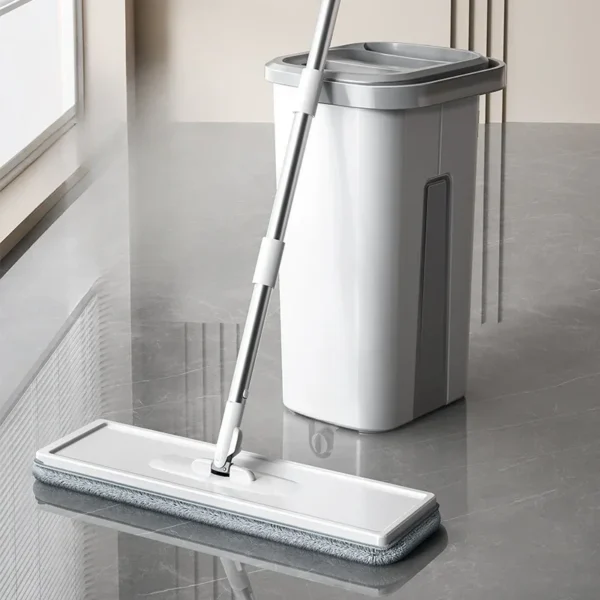 Mop with Bucket Set Wet Dry Magic Cleaning Tool for Home Floors Kitchen Bathroom Hardwood Laminate Tiles Easy Rinse Self-Wring — Ring