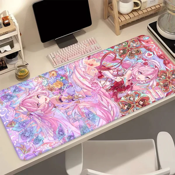 Honkai Impact 3 Elysia Mouse Pad Anime Game Large Gaming Mousepad Rubber Lock Edge Desk Mat for Gamer Computer Keyboard Pad — Honkai