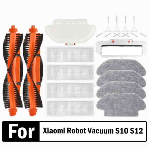 For Xiaomi Robot Vacuum S10 S12 T12 B106GL/ Mop 2S XMSTJQR2S / 3C B106CN Parts Accessories Main Side Brush Filter Mop — Xiaomi