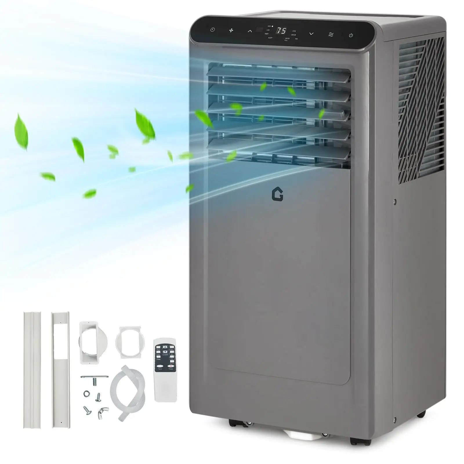 S9542f233b8fb4770a991e50273823a98W.webp 10000 BTU Portable Air Conditioner, 3-in-1 Cooling/Dehumidifier/Fan For 450 Sq.Ft Room, Drainage-Free AC w/ Remote & Window Kit — Generic