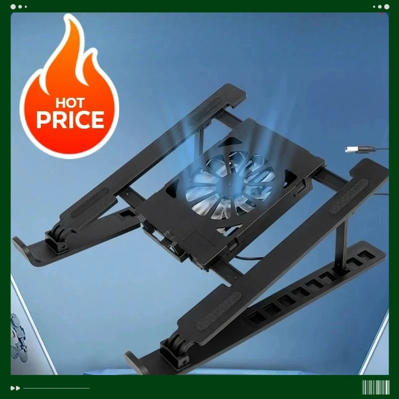 Portable Adjustable Speed Laptop Cooling Stand with Fan Foldable Universal Cooling Pad for Notebook Tablet — Portable