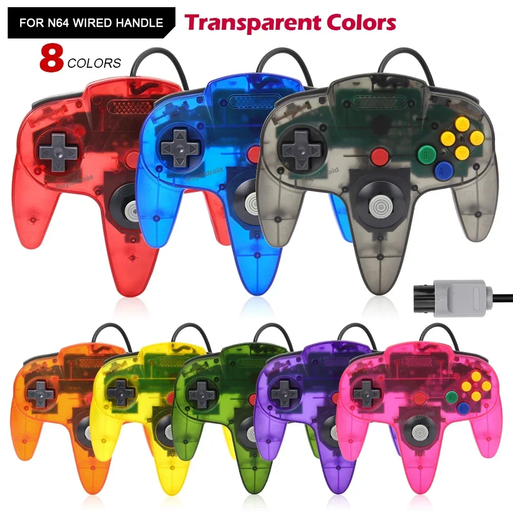 8 Colors Wired Gamepad For N64 Console Joypad Control for N64 Classic Joystick Retro Game Console Gamepad Accessories — Generic