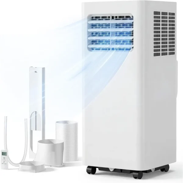 Feelfunn 8000 BTU Portable Air Conditioner, 3-in-1 Cools 350 Sq.Ft, Quiet AC with Fan & Dehumidifier, LED Display, Remote — Feelfunn