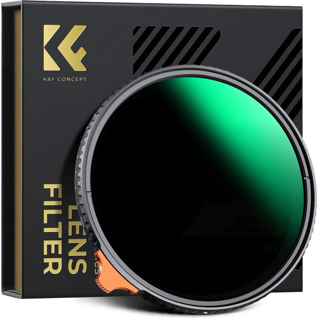 K&F CONCEPT Variable ND Filter ND2-400 (1-9 Stop) 28 Multi-Layer Adjustable Neutral Density Filter for Camera Lens Nano-X Series — K&F