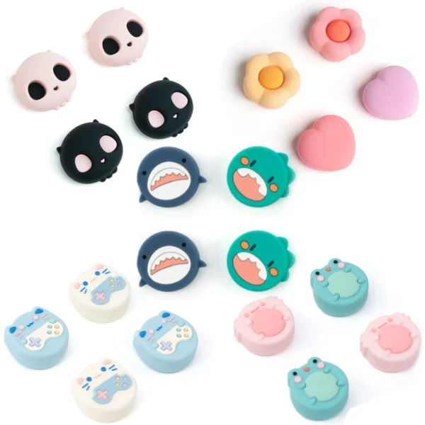 New Silicone Thumb Stick Grip Cap Soft Cover For Nintendo Switch Oled NS Lite For Sony PS5 PS4 Pro PS3 Xbox One/360 Series X/S — Sony