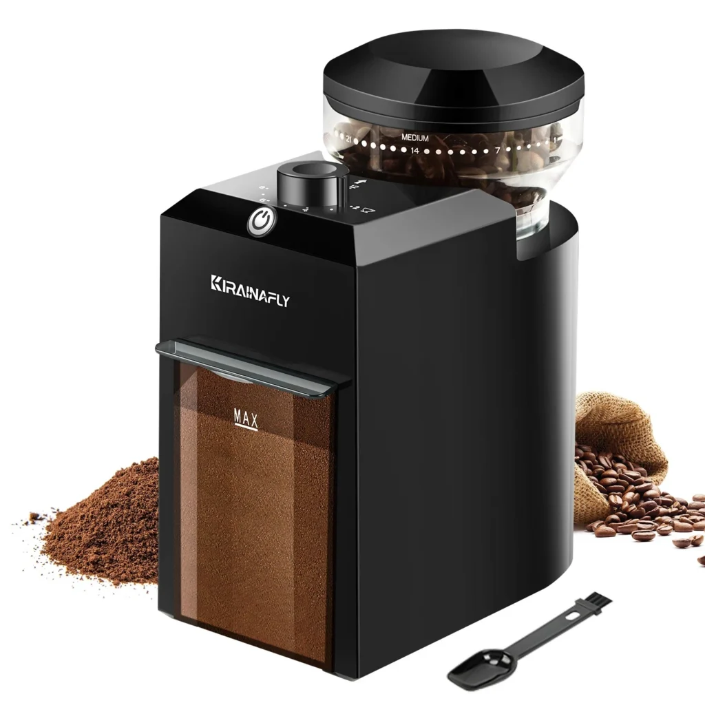 Automatic Burr Mill Coffee Grinder Electric Coffee Bean Grinding With 28 Adjustable Gears for Espresso French Press Drip Coffee — Automatic