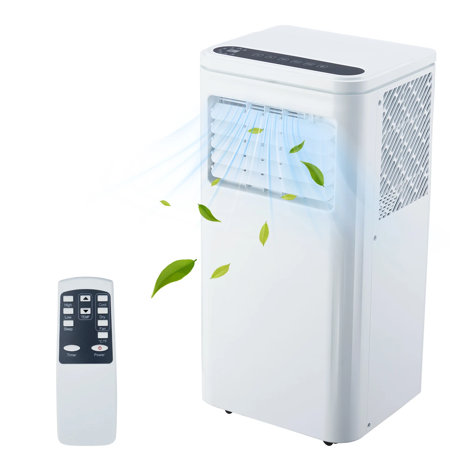 S9e7e30a23dc54167b0d7a2359bb27033q.webp Portable Air Conditioner 10,000 BTUs 3-IN-1 Quiet AC Unit with Remote Control, Built-in Dehumidifier, Fan, Auto, Sleep Modes, Cools Room up to 450 sq. ft, Exhaust Hose & Window Kit, 24H Timer — Portable