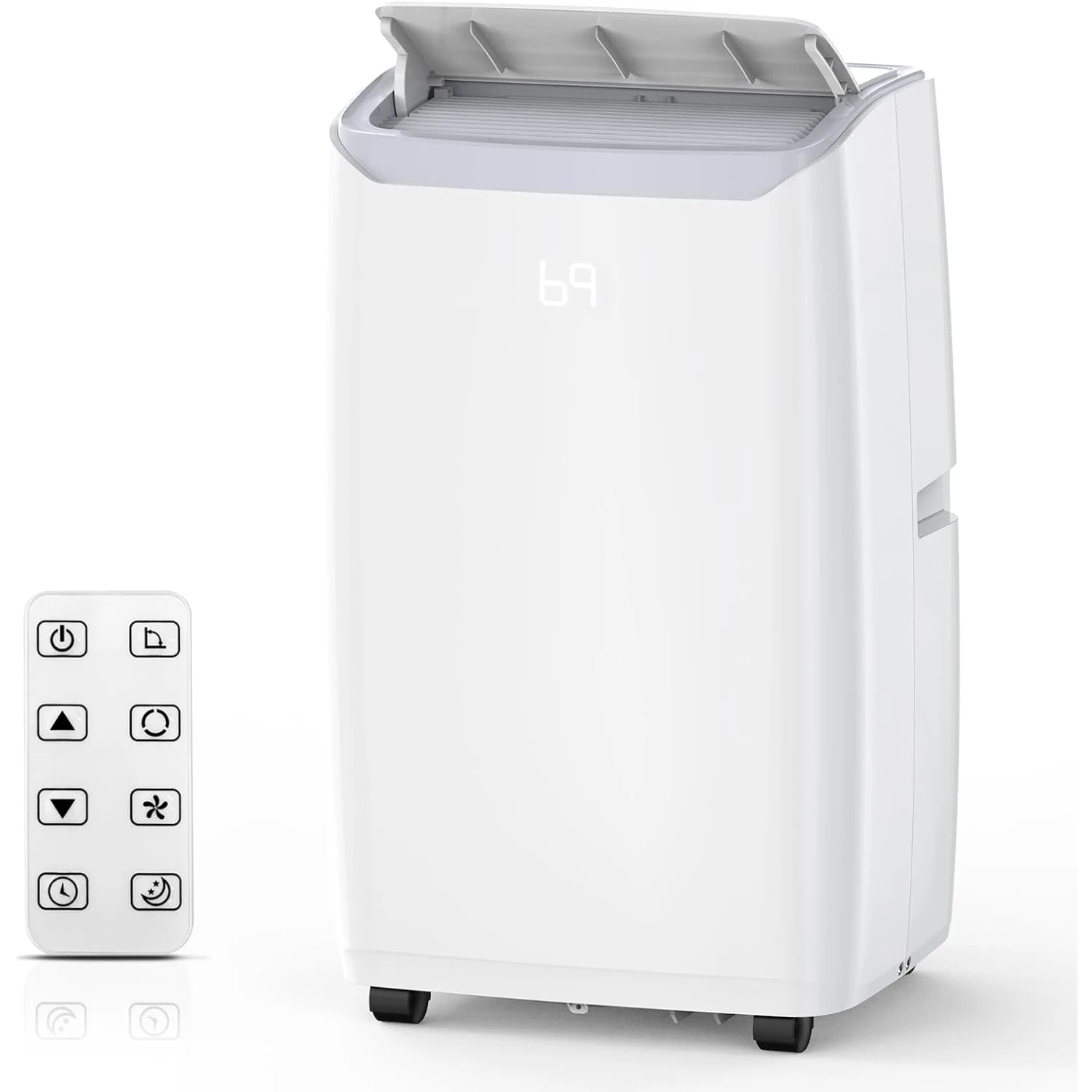 Sa366f77bfdb043a2a0ef74f1e526db5ep.webp 14000 BTU Portable Air Conditioner with White Body, Cooling, Dehumidifying & Fan Features, Quiet Operation for Large Rooms, 24-Hour Timer, Easy Setup & Energy Efficient — Generic