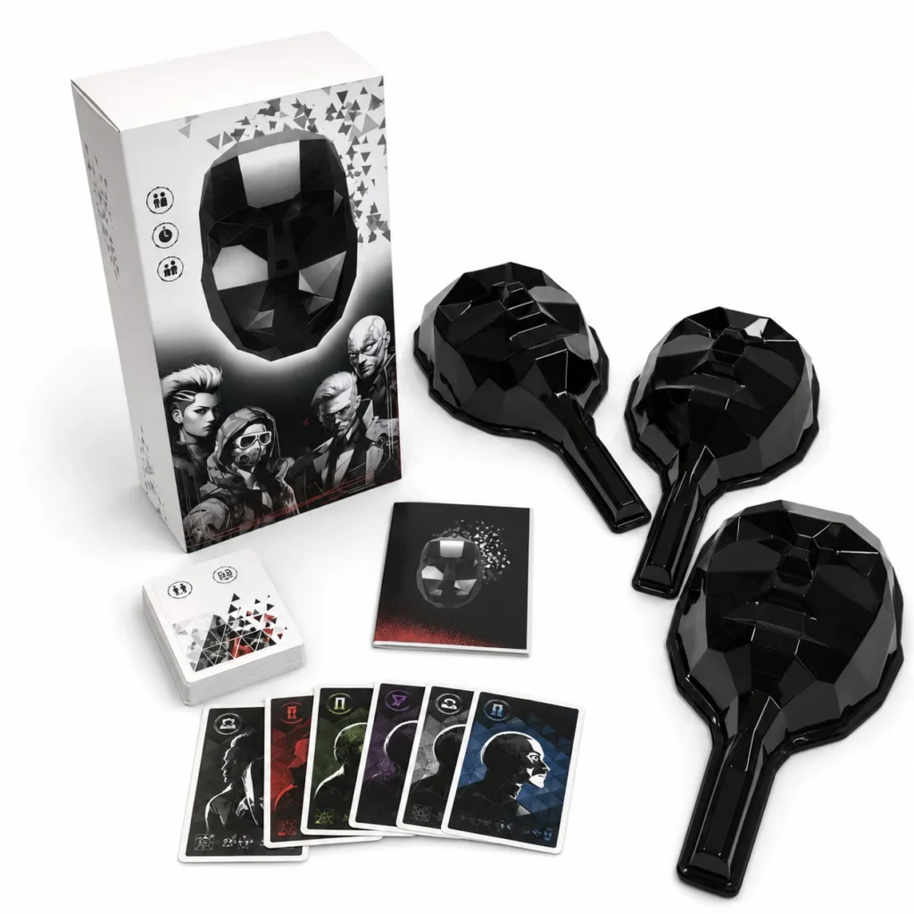 Mafia Syndicate Board Game with Masks Social Deduction Strategy Roleplay Party Game for Teens Adults Russian Version — Mafia