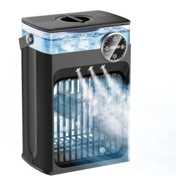Portable Air Conditioners, 4 in 1 Evaporative Air Cooler with 1200ML Tank, Queit Cooling Fan with Remote Control, 2-8H Timer, 3 — Portable