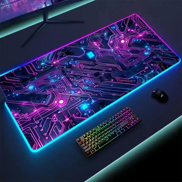 RGB Gaming Mouse Pad Mousepad Gamer Desk Mat Large Keyboard Pad Xll Carpet Computer Table Surface For Accessories Xl Mauspad — RGB