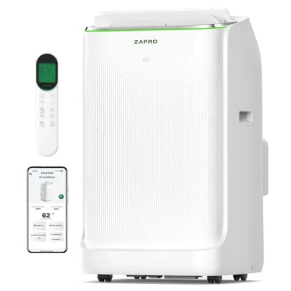 Smart Inverter Portable Air Conditioner 16000 BTU Dual Hose Unit with Energy Saving Ultra Quiet 42dB Drainage-free Cooling APP — Smart