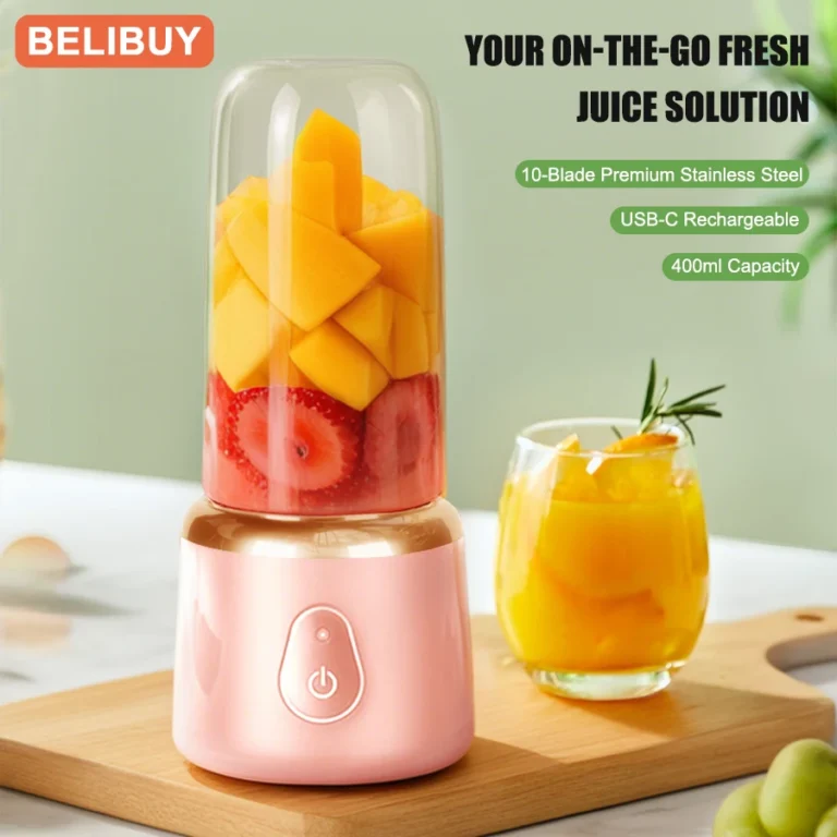 400ml Portable Juicer Blender Electric Fruit Juicer USB Charging Lemon Orange Fruit Juicing Cup Smoothie Blender Machine — MAC