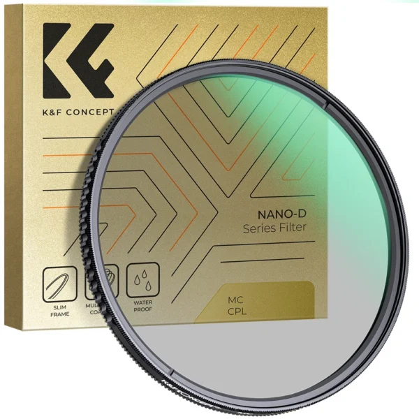 K&F CONCEPT HD CPL Lens Filter with Multi Coated Circular Polarizer for Camera 49mm 52mm 55mm 58mm 62mm 67mm 72mm 77mm 82mm — K&F