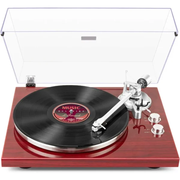 1 BY ONE Belt Drive Turntable with Bluetooth Connectivity Built-in Phono Pre-amp USB Digital Output Vinyl Stereo Record Player — Generic
