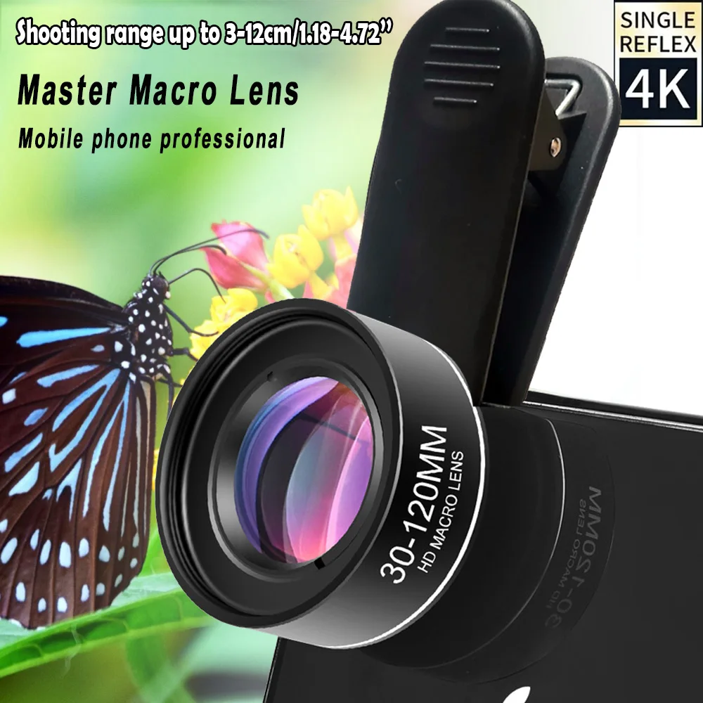 30-120mm Macro Lens Long Distance Professional Universal Clip Camera Photo Lens CPL Star Filters for iPhone XIAOMI HUAWEI Mobile — Xiaomi