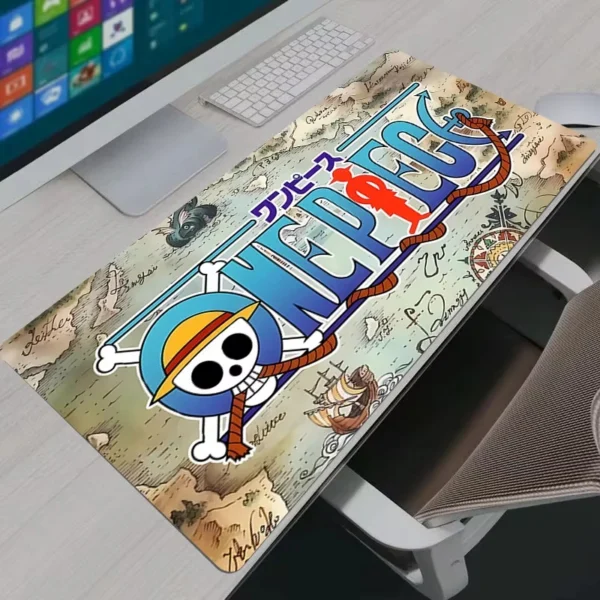 Mouse Pad Computer Laptop Keyboard Mouse Mat Game Anime One Piece Logo Large Mousepad Keyboards Gamers Decoracion Desk Mat — Mouse
