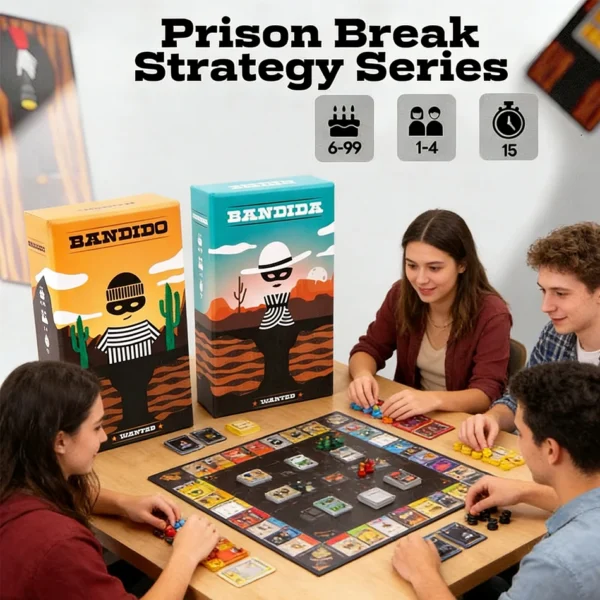 Hot Bandido Bandida Family Strategy Card Game 1-4 Players Party Fun Chinese English Explanations Christmas Bilingual Game Night — Hot