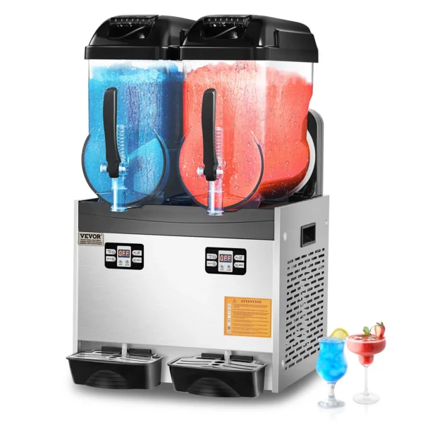 SucceBuy 3-36L Commercial Slushy Machine 1-3 Tanks Stainless Steel Margarita Smoothie Frozen Drink Maker for Party Restaurants — MAC