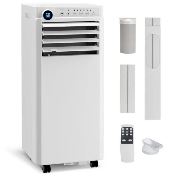 8000 BTU Portable Air Conditioner, 3 In 1 AC Unit With Dehumidifier Fan Remote Timer Window Kit For Rooms Up To 350 Sq Ft — Generic