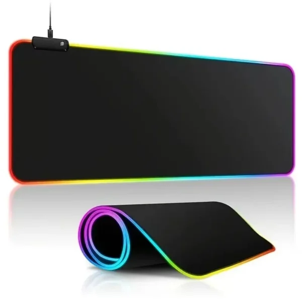 RGB LED Light Mousepad Large Gaming Mouse Pad Gamer Mouse Carpet Big Mause Keyboard Pad PC Desk Play Mat with Backlit Waterproof — RGB