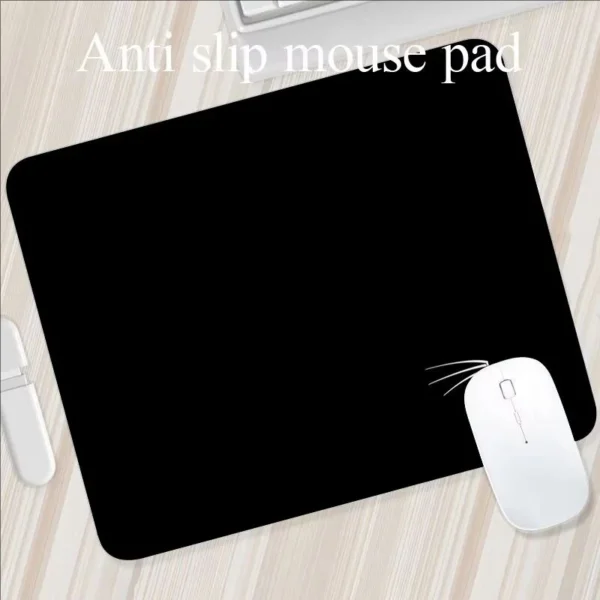 Mouse Pad Gaming Esports Mouse Pad Universal Desktop And Laptop Computer Simple And Pure Black Office Rubber Small Anti Slip Pad — Mouse