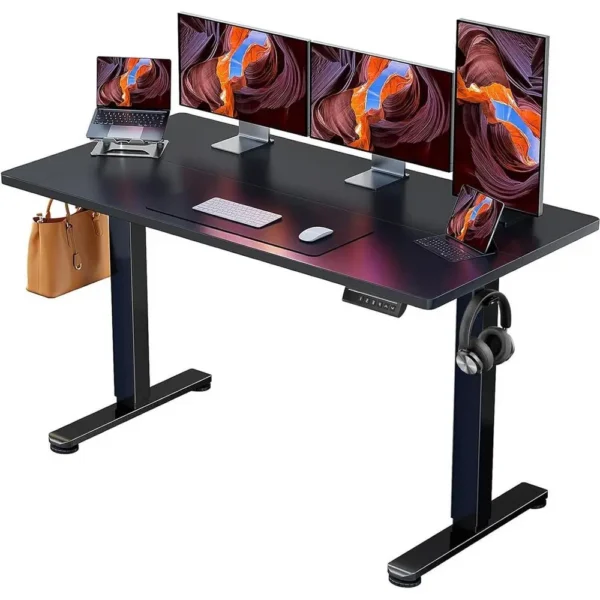 Height Adjustable Electric Standing Desk, 71 x 30 Inches Sit Stand up Desk, Memory Computer Home Oice Desk, Black — Height