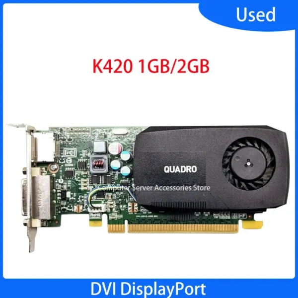 Original For Quadro K420 1GB 2GB DDR3 DVI DisplayPort Graphics Card Video Card for Professional Graphics Card PS CAD Design — Original