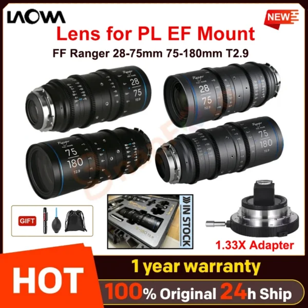 Laowa FF Ranger 75-180mm T2.9 28-75mm T2.9 Professional Cinema Full Frame Cine Zoom Lens PL EF Mount ·kit — Laowa