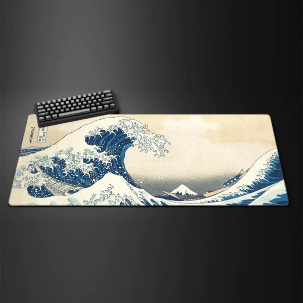 Art Mouse Pad Japan The Great Wave of Kanagawa Large Gaming Mousepad Gamer Keyboard Mouse Mats Office Computer Laptop Desk Mat — Art