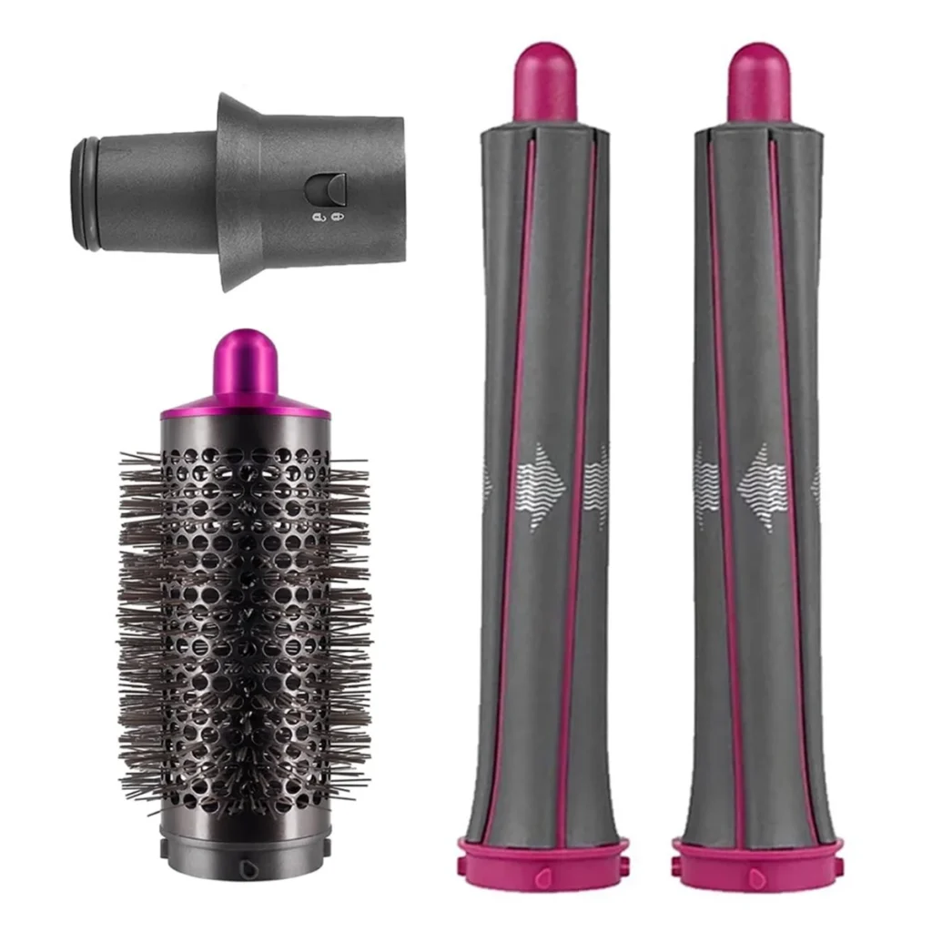 Hair Curling Barrel Volumizing Brush Attachments with Adaptor for Hair Dryer Converting to Hair Styler — Hair