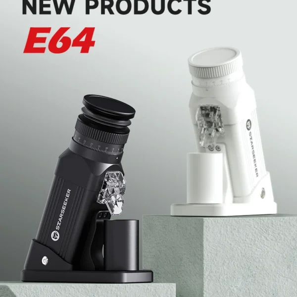 STARSEEKER E64 Electric Coffee Grinder 64MM Espresso Titanium Flat burr Stepless Fineness Adjustment Home Bean Grinder Black — STARSEEKER