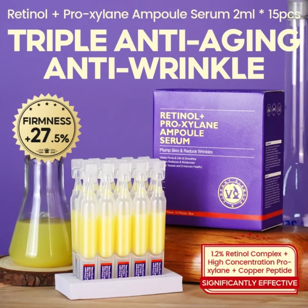 Retinol Anti Aging Firming Skin Essence Pro-Xylane Anti Wrinkle Serum Fade Spots Moisturizing Remove Wrinkle Reduce Fine Lines — Retinol