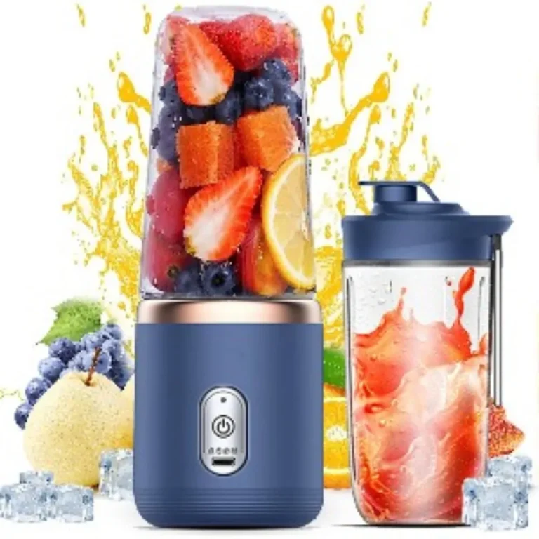 Personal Blender Portable, USB Rechargeable 400ML Mini Blender with 6 Blades, Travel Lid for Smoothie Shake Gym Outdoor — Personal