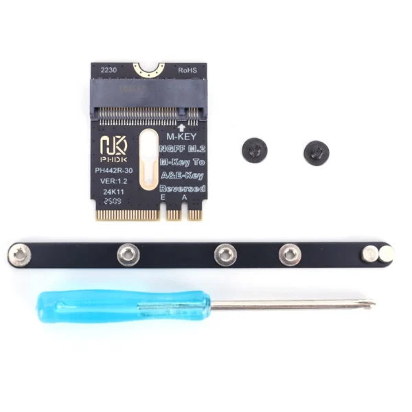 M.2 A+E To NVME SSD Adapter PCI-E 4.0 Adapter NGFF A+E-Key Male To NVME M-key Female Extension for 2230 2280 NVME SSD — M.2