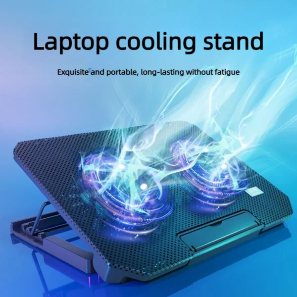 Laptop cooling pad,suitable for 12-17 inch laptop cooler lifting bracket folding silent air-cooled desktop computer cooling base — Laptop