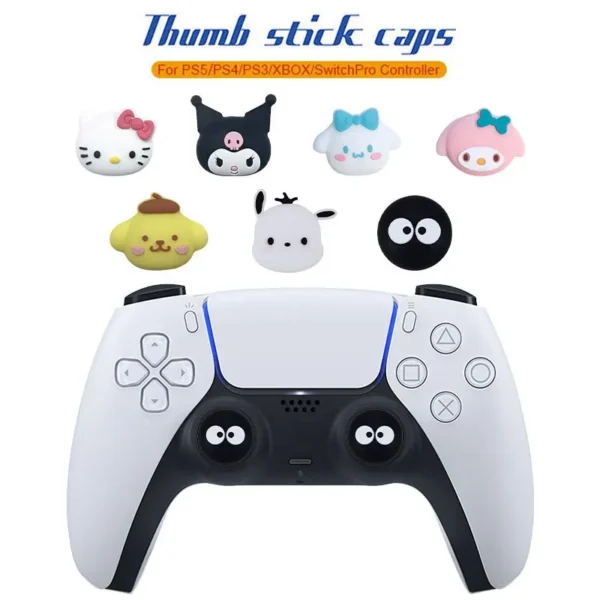 2pc Soft Silicone Thumb Stick Grip Cap For Sony Playstation 5 4 PS5 PS4 XBOX Switch Pro Controller Joystick Cover Protector Case — Sony