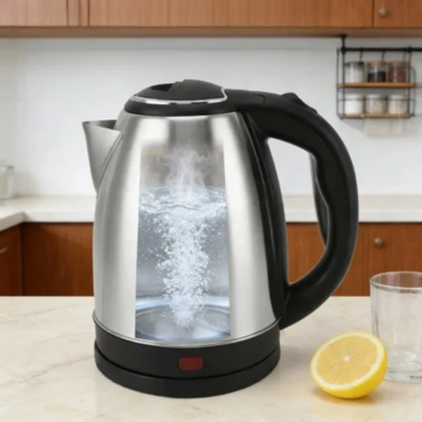 Electric Kettle 2L with Auto Shut-Off, Stainless Steel Fast Boiling Water Boiler for Tea & Coffee — Electric