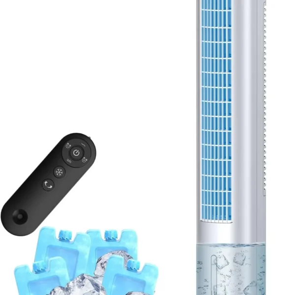 Windowless Portable Air Conditioner with 4 Ice Packs, 3 Speeds, Remote Control & Timer for Bedroom Cooling — Windowless