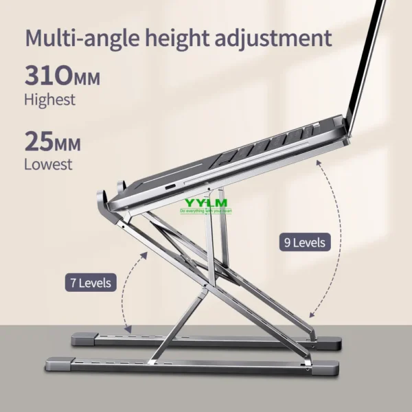 YYLM N8 Laptop Stand Aluminum for Macbook Adjustable Portable More Stabe Laptop Stand Cooling Stand Foldable Notebook Holder — MAC