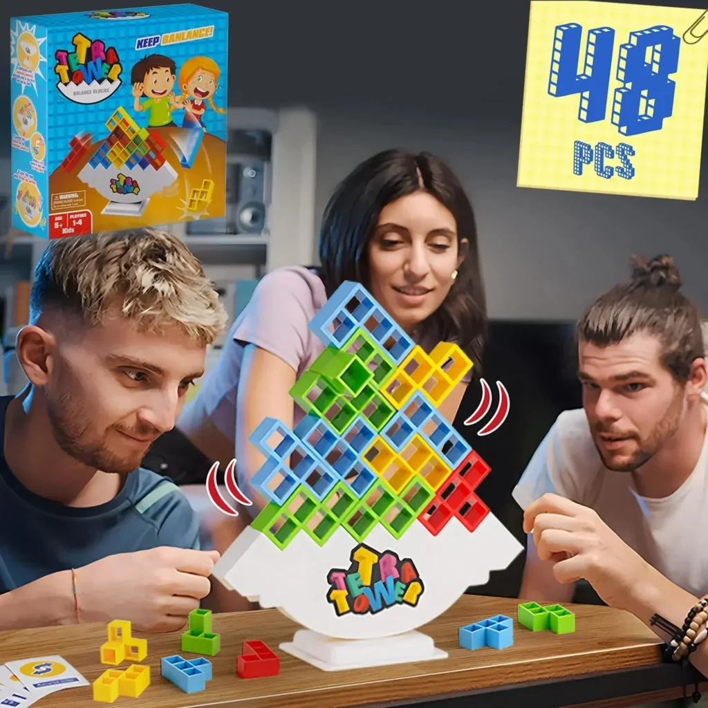 Puzzles Tetra Tower Fun Balance Stacking Building Blocks Board Game for Kids Adults Friends Team Dorm Family Game Night Partie — Puzzles
