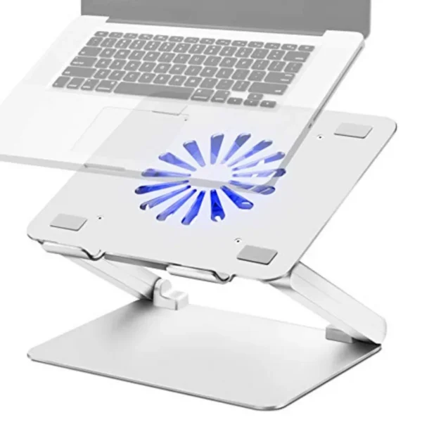 Laptop Cooling Pad for Gaming Notebooks: Aluminum Black Low-Noise Fan USB 3.0 Hubs Ergonomic Ventilated Stand Supports Up to 17 — Laptop