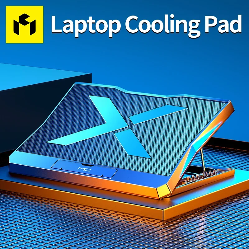 Q3 Gaming Laptop Cooler With Six Fans Adjustable Height Silent Cooling Pad Laptops Computer Stand For Laptops Below 15.6-inch — Q3
